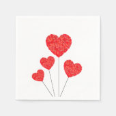 Heart Balloons Illustration Design Serviette (Vorderseite)