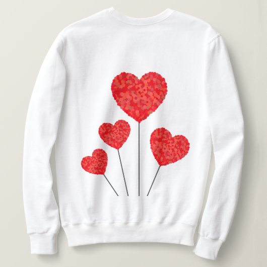 Heart Balloons Illustration Design Sweatshirt (Design Rückseite)