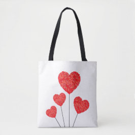Heart Balloons Illustration Design Tasche