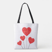 Heart Balloons Illustration Design Tasche (Rückseite)