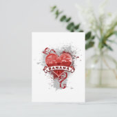 Heart Banana Postkarte (Stehend Vorderseite)