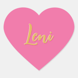 HEART BAT MITZVAH Modernes, hübsch rosa Goldschrif Herz-Aufkleber