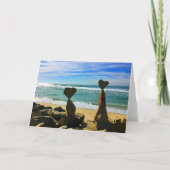 Heart Beach Rocks Einladung (Vorderseite)