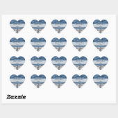 Heart Beach Thema Save the Date Stickers (Blatt)