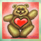 Heart Bear Window Fensteraufkleber (Blatt 3)