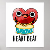 Heart Beat Funny Heart Drummer Pub Poster (Vorne)