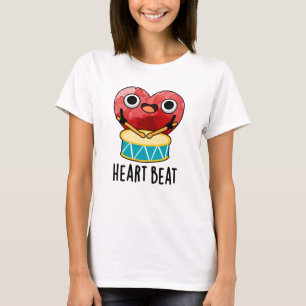Heart Beat Funny Heart Drummer Pub T-Shirt