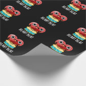 Heart Beat Funny Heart Drummer Pun Dark BG Geschenkpapier (Ecke)