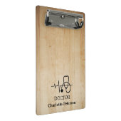 Heart Beat Stethoscope Doctor Mini Klemmbrett (Schrägansicht)