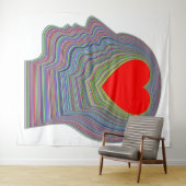 Heart Beat Tapestry Wandteppich (Beispiel (Horizontal))