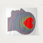 Heart Beat Tapestry Wandteppich (Vorderseite (Horizontal))