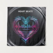 Heart Beats Art Print – Love in Motion Wall Decor Wandteppich (Vorderseite)