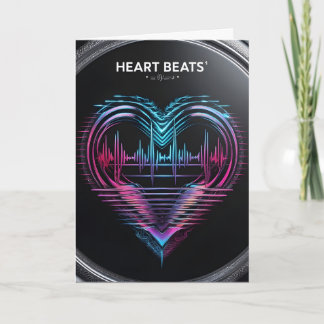 Heart Beats Greeting Card – Modern Romantic Design Karte