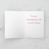 Heart Beats Greeting Card – Modern Romantic Design Karte (Innenseite)