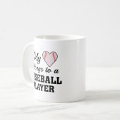 Heart Belongs Baseball Kaffeetasse (Vorderseite Links)