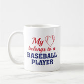 Heart Belongs Baseball Kaffeetasse (Links)