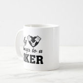 Heart Belongs Biker Kaffeetasse (Vorderseite Links)