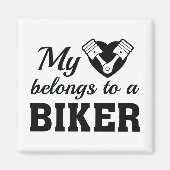 Heart Belongs Biker Magnet (Vorne)