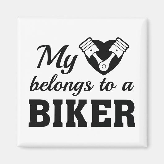 Heart Belongs Biker Magnet (Vorne)