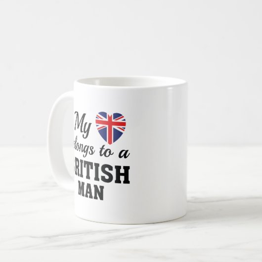 Heart Belongs British Kaffeetasse (Vorderseite Links)