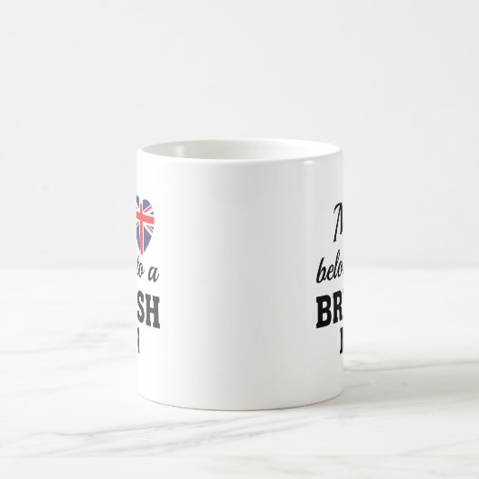 Heart Belongs British Kaffeetasse (Mittel)