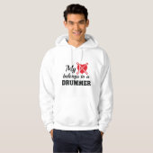 Heart Belongs Drummer Hoodie (Vorne ganz)