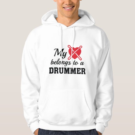 Heart Belongs Drummer Hoodie (Vorderseite)