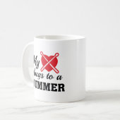 Heart Belongs Drummer Kaffeetasse (Vorderseite Links)