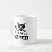 Heart Belongs Drummer Kaffeetasse (Vorderseite Links)