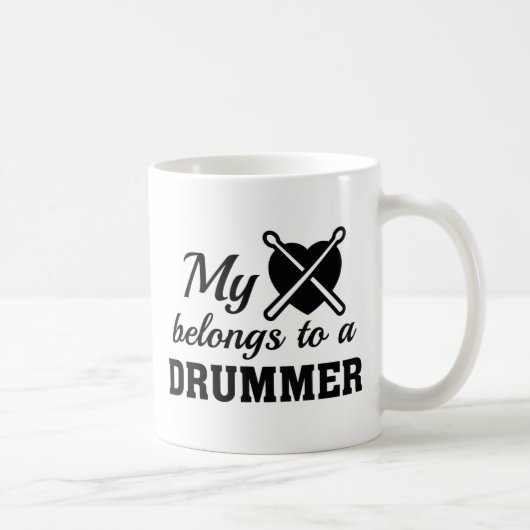 Heart Belongs Drummer Kaffeetasse (Rechts)
