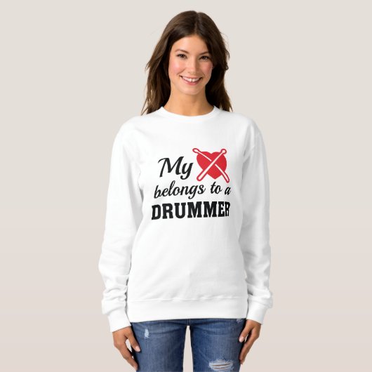 Heart Belongs Drummer Sweatshirt (Vorne ganz)