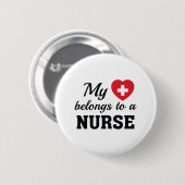 Heart Belongs Nurse Button (Vorne & Hinten)
