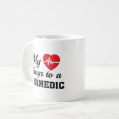 Heart Belongs Paramedic Kaffeetasse (Vorderseite Links)