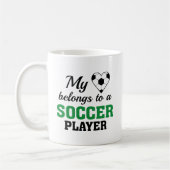 Heart Belongs Soccer Kaffeetasse (Links)