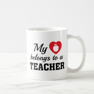 Heart Belongs Teacher Kaffeetasse