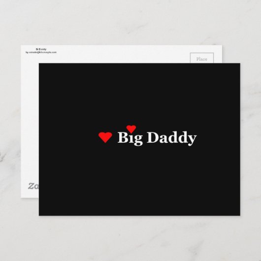Heart Big Daddy Postkarte (Vorne/Hinten)