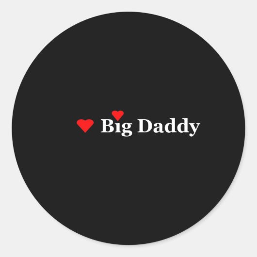Heart Big Daddy Runder Aufkleber (Vorderseite)