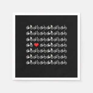 Heart Bike Radfahrer BMX Biker Ex Serviette