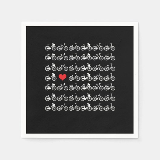 Heart Bike Radfahrer BMX Biker Ex Serviette (Vorderseite)