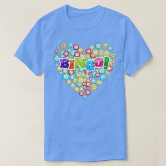 Heart Bingo Player Gambling Lotterie Bingo Caller T-Shirt (Design vorne)