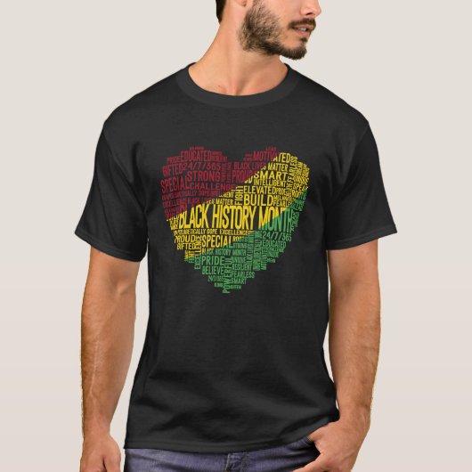 Heart Black History Month Freedom Pride African Am T-Shirt (Vorderseite)