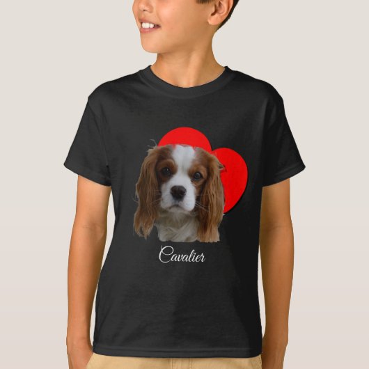 Heart Blenheim Cavalier King Charles Spaniel Liebe T-Shirt (Vorderseite)
