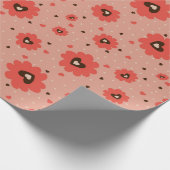 Heart Bloom Flowers Geschenkpapier (Ecke)