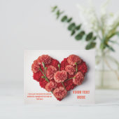 Heart  blooming flower gift  feiertagspostkarte (Stehend Vorderseite)