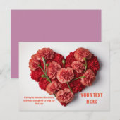 Heart  blooming flower gift  feiertagspostkarte (Vorne/Hinten)