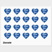 Heart Blue Vielen Dank Sticker (Blatt)