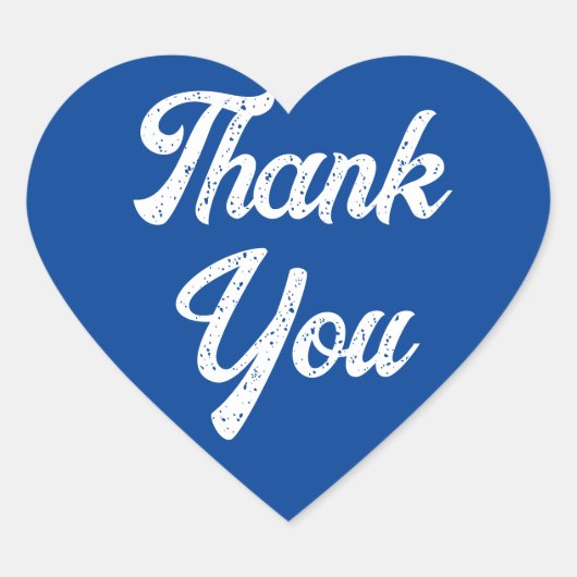 Heart Blue Vielen Dank Sticker (Vorderseite)