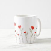 "Heart Blume" Kaffeezubereitung Tasse (VorderseiteRechts)