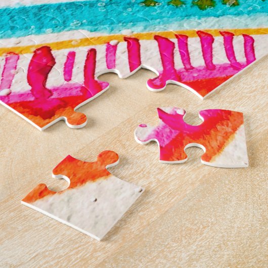 Heart boho Aquarellkunst Puzzle (Seite)