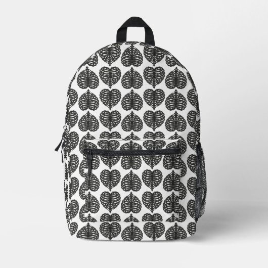 Heart Bones Bedruckter Rucksack (Vorderseite)